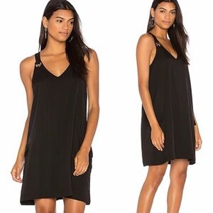 Bobi Black Grommet Tank Dress in Black